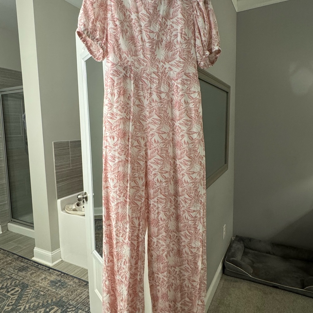 Pink Floral Jumpsuit